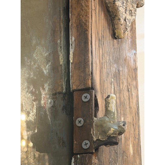Neoclassical Pier Mirror, Distressed Wood, Circa 1880s For Sale - Image 11 of 18