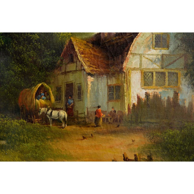 Impressionist 1940s English Country Cottage Landscape by Henry T. Harvey For Sale - Image 3 of 9