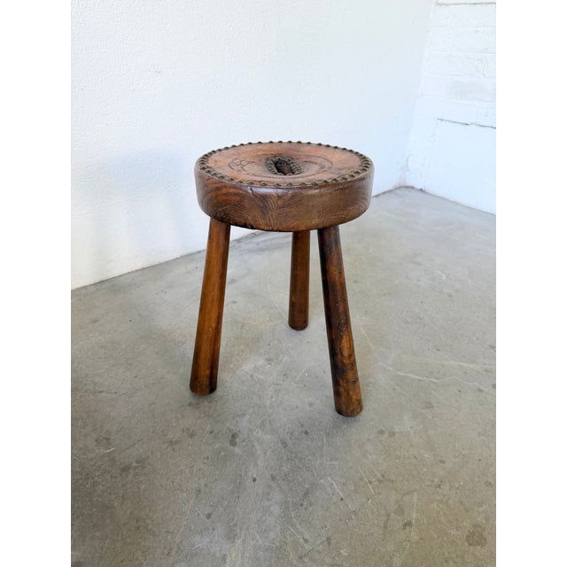 Oak Tripod Shepherds Stool, 1960s For Sale - Image 14 of 14