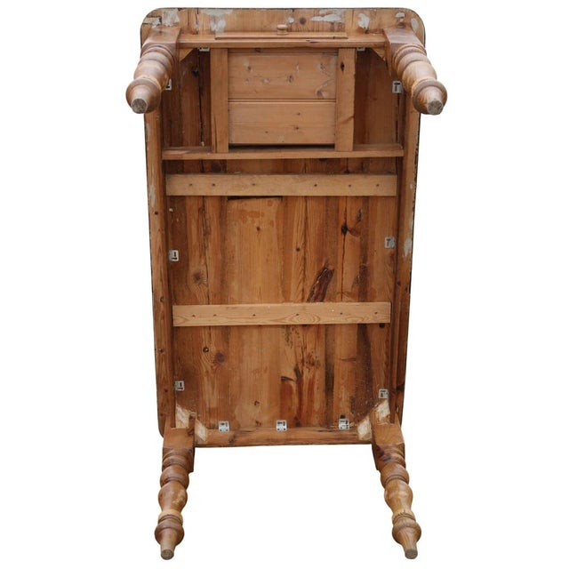 Brown Antique Pine Kitchen Table, 1800s For Sale - Image 8 of 11