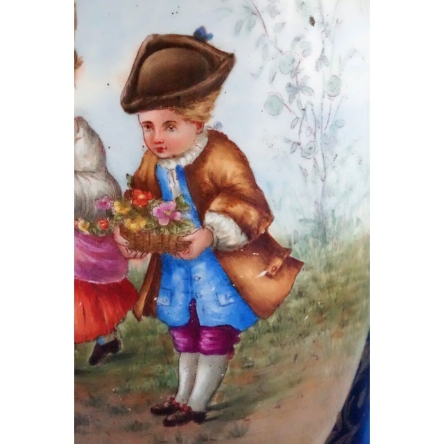 Vintage Empire Hand-Painted Porcelain Vase from Fischer J. Manufactory, 1920s For Sale - Image 16 of 18