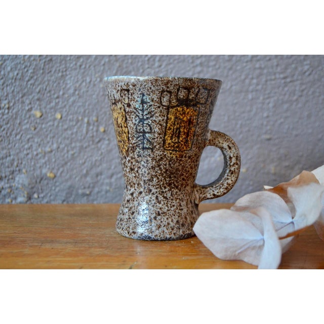 Brutalist Ceramic Pitcher Vase from Accolay, 1950s For Sale - Image 12 of 12