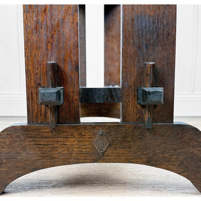 Wood Antique Roycroft Arts & Crafts Little Journeys Quartersawn Oak Bookshelf For Sale - Image 7 of 10