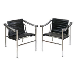 Vintage Armchairs LC1 by Cassina for Le Corbusier, 1960s, Set of 2 For Sale