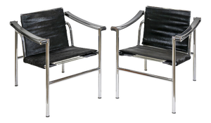Vintage Armchairs LC1 by Cassina for Le Corbusier, 1960s, Set of 2