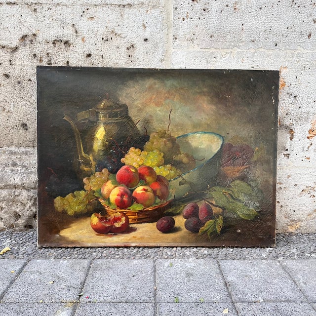 “Still Life with Fruit”, Alfred-Arthur Brunel de Neuville, 19th Century – France Technique: Oil on canvas Title: “Still...
