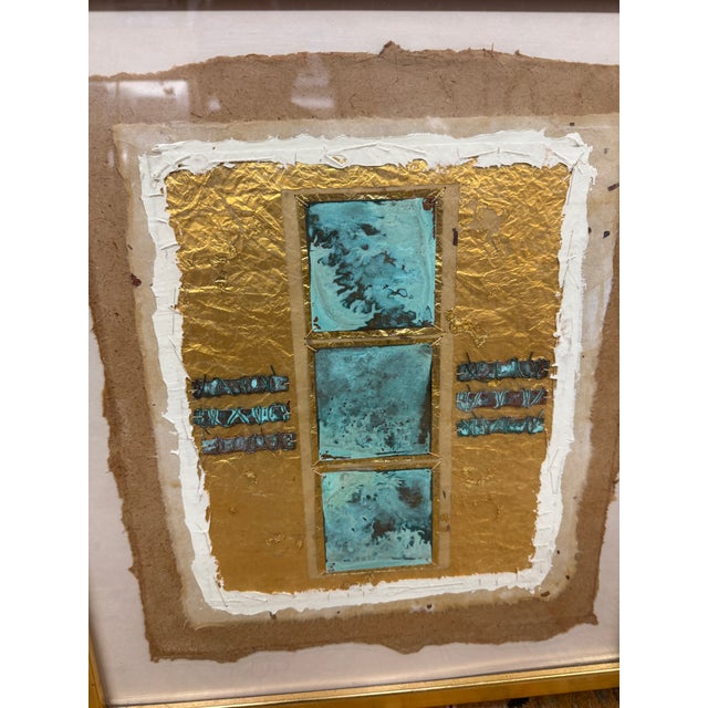 Late 20th Century Kara Young "Ancient Dreams" Mixed Media Art, Framed For Sale - Image 5 of 12