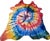 Pop Art Tie-Dye Brazilian Cowhide 7'3" X 7'6" For Sale - Image 3 of 6