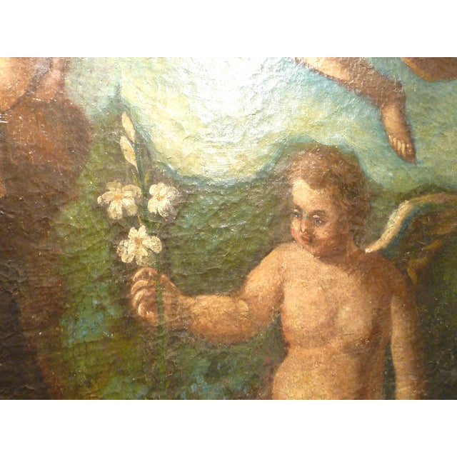 17th century - Jesus Savior of Man unsigned, housed in likely a later frame IHS Jesus - "In His Service" St. Bernardine of...