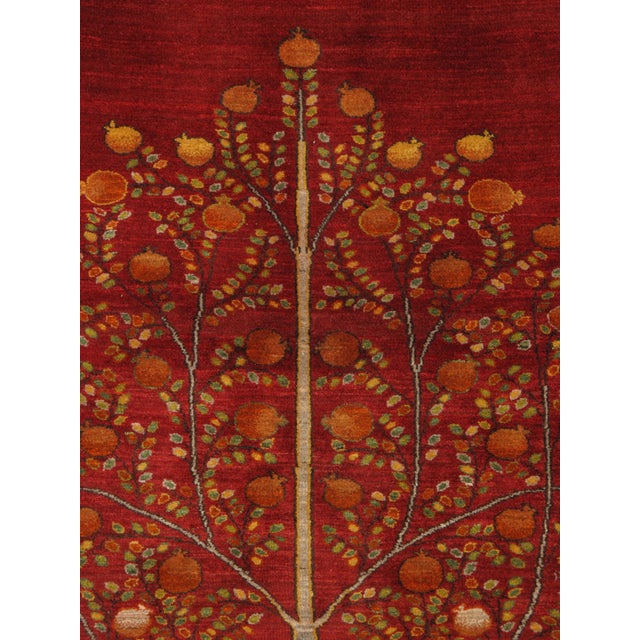 Contemporary Vintage Hand-Knotted Persian Gabbeh Rug 4'11" X 7'0" For Sale - Image 3 of 6