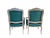 Teal French Style Bergere Armchairs With Teal Blue Upholstery by Sam Moore, a Pair For Sale - Image 8 of 14