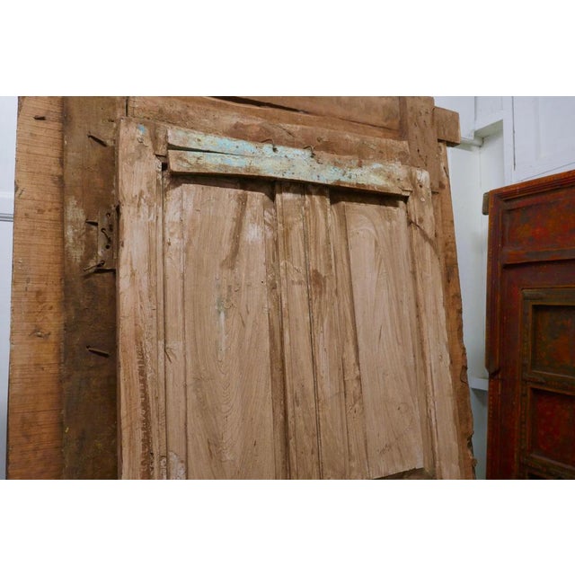 Anglo Indian Painted Doors in Original Frame, 1880s For Sale - Image 9 of 11