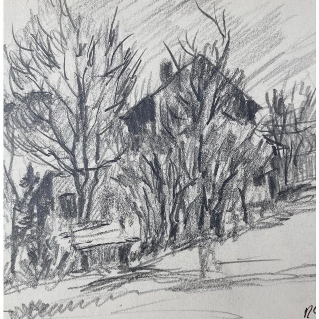 Roy Charles Fox (1908-1993) landscape sketch. Signed lower right.