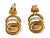 Vintage 18K Yellow Gold Dangle Earrings. Earrings showcase a sculptural design of interlocking circular forms and richly...