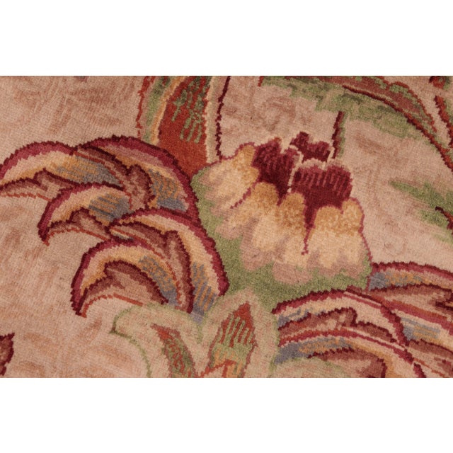 Art Nouveau 1990's Pak-Persian Taupe/Rust Wool Rug - 6'2'' X 9'5'' For Sale In New York - Image 6 of 9