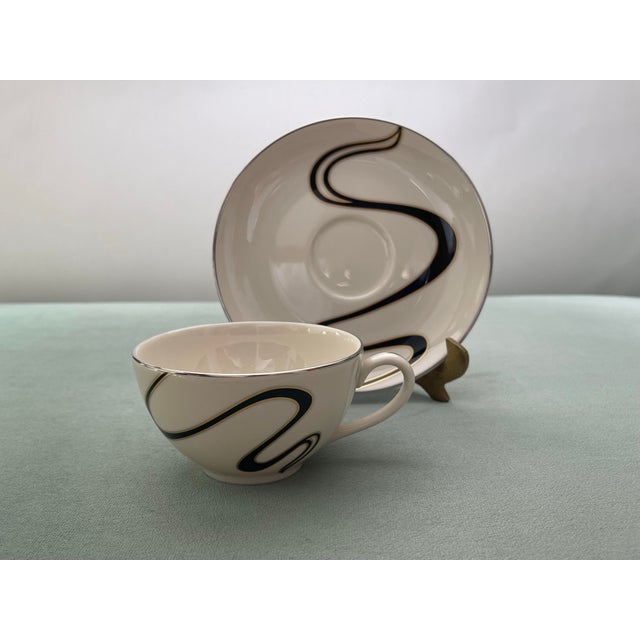 Late 20th Century Pickard Mirage Teacup & Saucer For Sale - Image 4 of 8