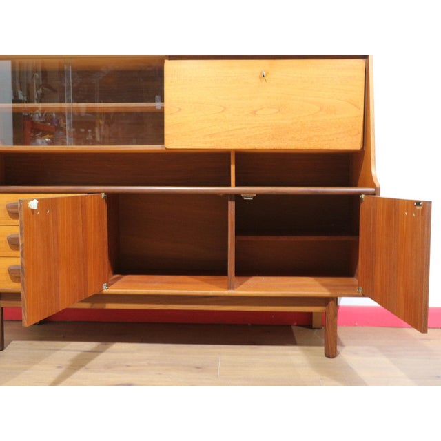 Mid Century Modern Vintage Teak Highboard Credenza Buffet by Stonehill Danish Style For Sale - Image 10 of 15