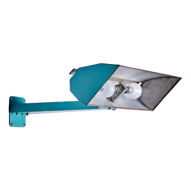 Architectural French Wall Lamp, 1950s For Sale