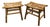 1950s Pair of Japanese Take-Zaiku Bamboo "Curule" Benches For Sale