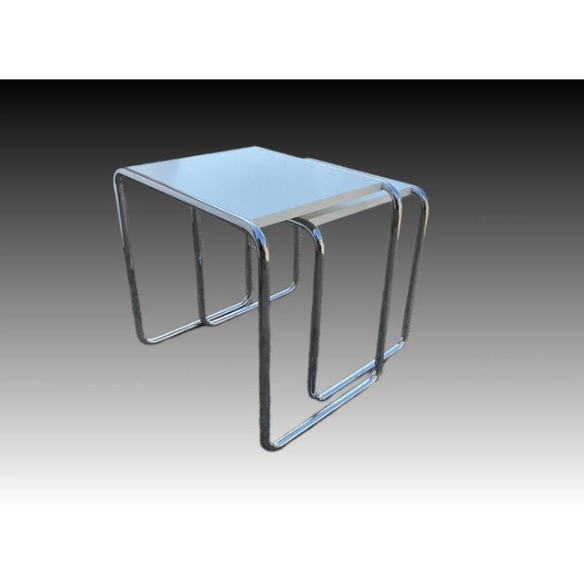 Bauhaus B 9A and B Side Tables by Marcel Breuer for Thonet, Set of 2 For Sale - Image 11 of 18