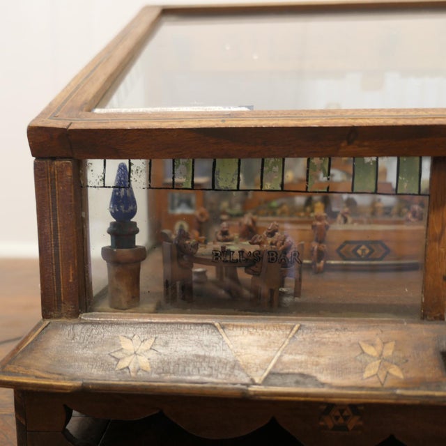 Early 20th Century American Prisoner Art Diorama Monkey Saloon Bar, 1890s For Sale - Image 10 of 12