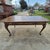 Wood 1990s Vintage Pennsylvania House Queen Anne Chippendale Stained Oak Library Table Desk For Sale - Image 7 of 10