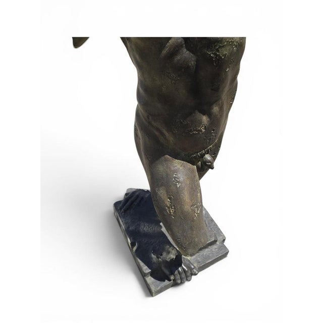 1990s Italian Artist, Large Dancing Faun Sculpture, Late 20th Century, Bronze For Sale - Image 5 of 10