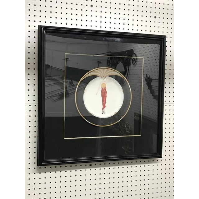 Black Erte Framed Collector Plate "Le Soleil" For Sale - Image 8 of 8
