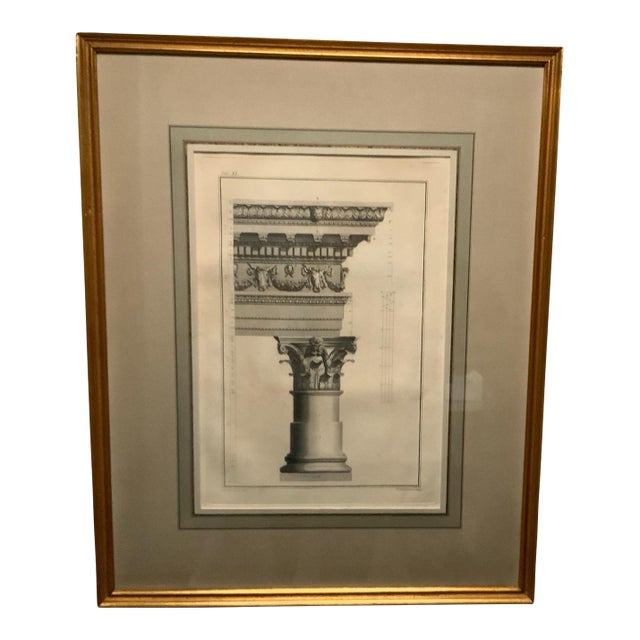 18th Century Copper Plate Engraving Ruins of Palmyra Grand Architectural Folio Plate XX by P. Fourdrinier After Giovanni Battista Borra For Sale