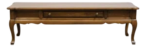 Willett Furniture Solid Walnut Country French Style 54" Accent Coffee Table