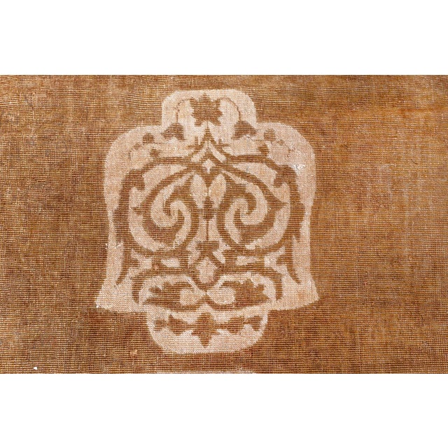 Indian Fine Antique Indian Amritsar Tan Background Rug For Sale - Image 3 of 8