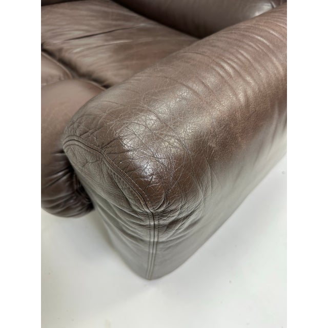 1970s Leather Lounge Chair by Tongiana Stefano For Sale In Boston - Image 6 of 9