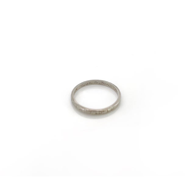 Vintage Belais Wedding Band, Leon to Jane 10-26-35, Size 5.5 For Sale In Los Angeles - Image 6 of 9