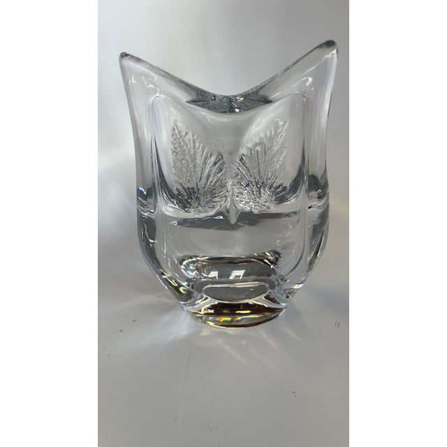 Daum 1970s Vintage Daum France Crystal Owl Figurine For Sale - Image 4 of 8