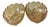 Vintage Jeanette Floral Iridescent Floragold Louisa Scallop Footed Oval Bowls - Set of 2 For Sale
