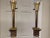 Metal Vintage Stiffel Tall White Enamel and Brass Table Lamps - a Pair For Sale - Image 7 of 10