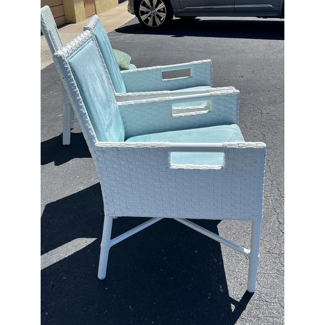 Modern Thomas Pheasant for McGuire 8 Woven Leather Dining Chairs For Sale - Image 3 of 18