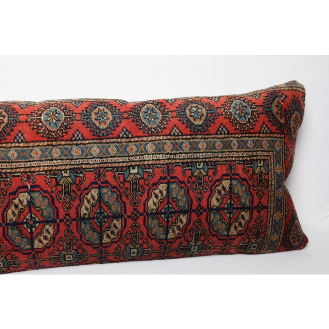 Mid 20th Century Decorative Vintage Tribal Turkoman Rug Pillow Cover -15'' X 47'' For Sale - Image 5 of 10