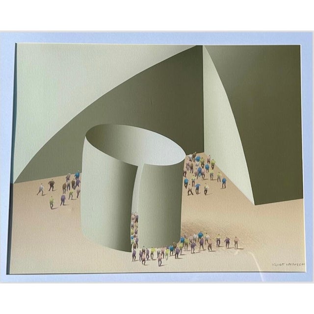 Kurt Larisch Monochromatic Tan Original Serigraph (07/100) For Sale - Image 4 of 12