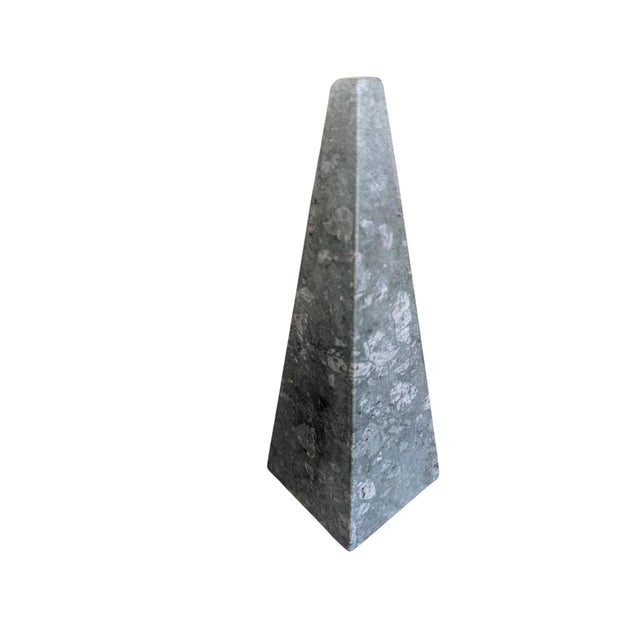 Maitland - Smith Vintage Neoclassical Postmodern Green Marble Obelisk and Decorative Box- Set of 2 For Sale - Image 4 of 9
