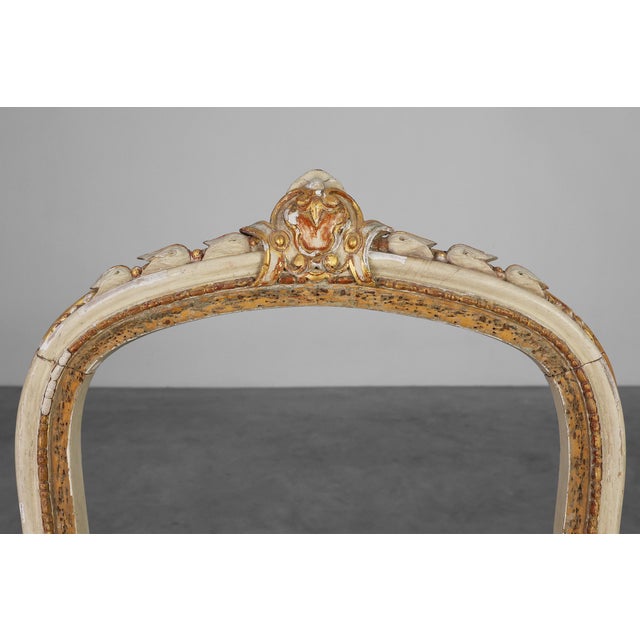 Rococo Antique French Louis XV Armchair in Carved Wood, 1800s For Sale - Image 3 of 14