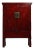 Hand Painted Chinoiserie and Red Lacquer Armoire from China, 19th Century For Sale