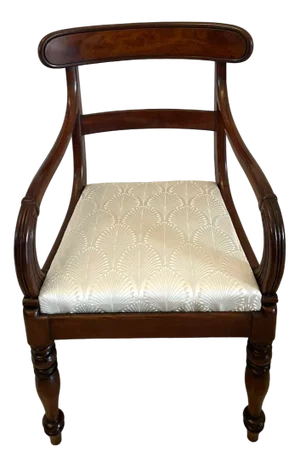 Antique Regency Mahogany Desk Chair, 1830