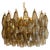 Smoked Murano Glass Pendant Light with Polyhedrons and Gold Frame from Justfurnituress SRL For Sale - Image 10 of 10