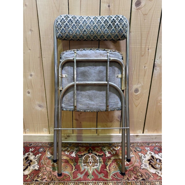 Folding Chairs in Chromed Tubular Metal, 1960, Set of 12 For Sale - Image 10 of 12