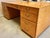John Widdicomb John Widdicomb Mid-Century Style Burlwood and Brass Campaign Executive Partner’s Desk For Sale - Image 4 of 14