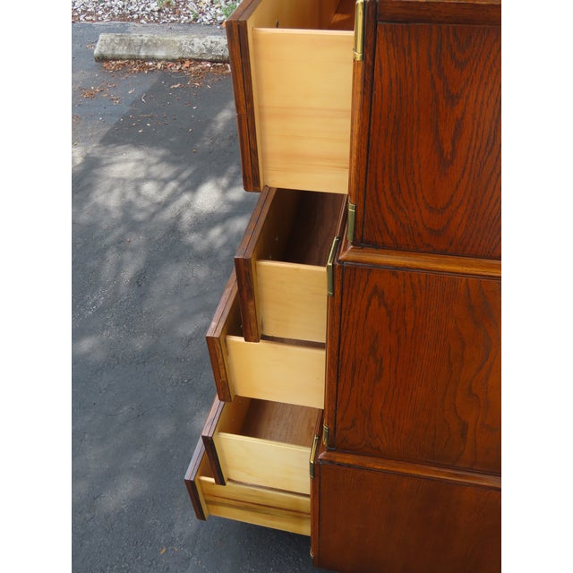 Lexington Furniture Hollywood Regency Campaign Tall Chest of Drawers 6637 For Sale - Image 14 of 18