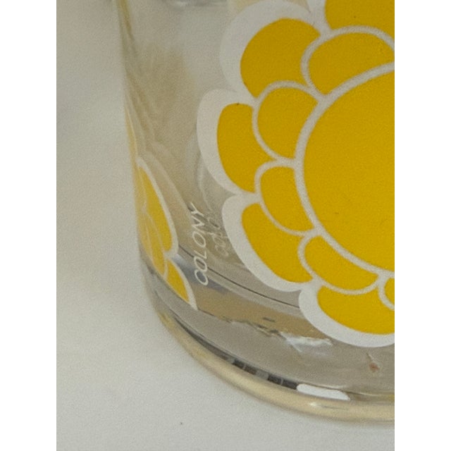 Glass Vintage Colony Glass Flower Glasses and Ice Bucket Set For Sale - Image 7 of 10