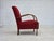 1950s Art Deco Danish Armchair in Red Furniture Wool and Beech Wood, 1950s For Sale - Image 5 of 18