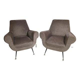 Armchairs attributed to Gigi Radice for Minotti, 1960s, Set of 2 For Sale